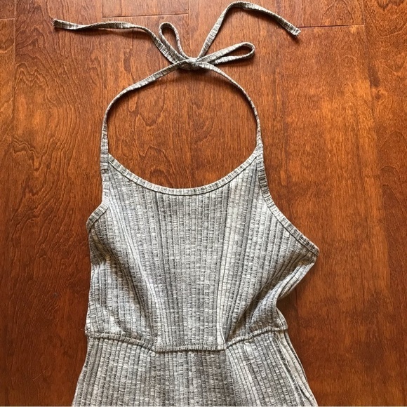 Urban Outfitters Holly Ribbed Halter Jumpsuit, Gray, Size XS - Picture 7 of 16